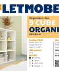 DIY Cube Organizer Shelf With Nine Cubes For Bedroom Living Room And Home Office In White Made In USA Easy To Assemble Sturdy Modular Storage For Books Decor And Plants displayed in a room corner