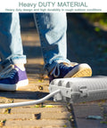 Tough As Nails Outdoor Waterproof Electrical Box, Large Extension Cord Cover With Nine Cable Ports on a path with shoes