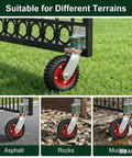 Heavy Duty 6 Inch Gate Wheel With Spring Loaded 600 Lb Capacity Gate Roller 360 Degree Swivel For Wooden And Metal Gates