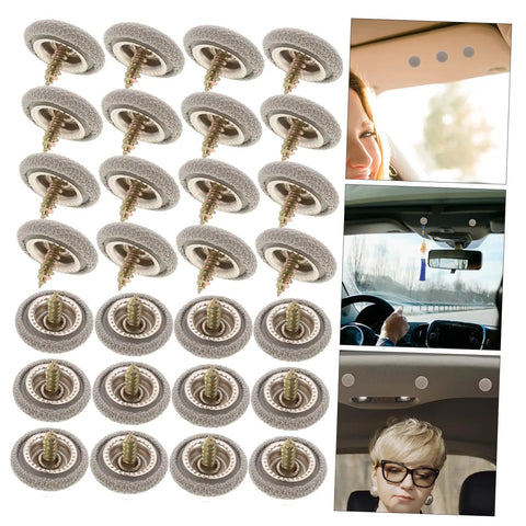 Headliner Repair Rivets Kit for Cars, Quick Interior Roof Fix displayed with examples in use on vehicle ceiling