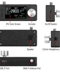 All-Band DSP Radio With Si4732 Chip For FM SW MW LW VHF CB Reception LSB USB Modes showing side ports and color screen