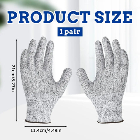 Level 5 Cut Resistant Gloves For Chefs And Butchers With Food Grade Puncture Resistant Safety Tough As Nails Grip Size Large