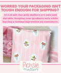 Cute Pink 10x13 Poly Mailers Pack Of 100 For Clothing Shipping Durable Lightweight Plastic Envelopes With Strawberry Bouquet Design