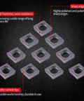 10 CCMT09T304 carbide inserts for Lathe Boring Bar Tool Holder SCLCR1616H09, showing high hardness and sharp edges for precision turning.