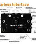 Professional Mobile Audio Interface With Ultra Low Latency And 192 kHz 114 dB Dynamic Range Dual Mic Preamps Expression Pedal Input MIDI Foot Switches Tailored For Guitar And Vocal Effects Includes BIAS FX Essential Unlock Code iOS Only showing various interface connections and controls