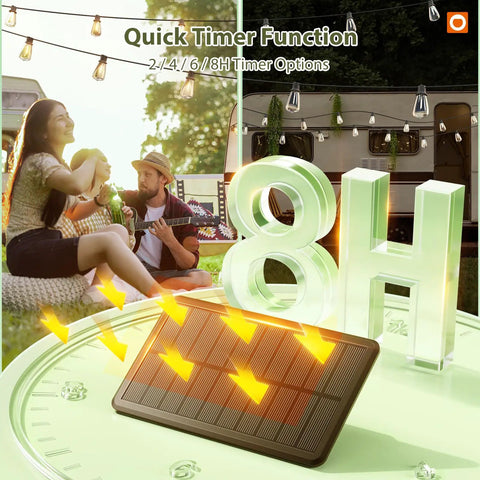 52 Ft Solar String Lights With Remote And USB Port Waterproof Patio Lights 16 Plus 1 Shatterproof LEDs Dimmable Brightness