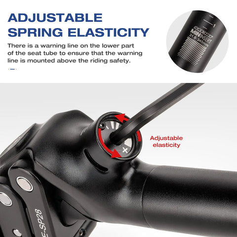 Suspension Seatpost For Mountain Gravel And Hybrid Bikes With Shock Absorber Aluminum Alloy Four Link Design reducing fatigue