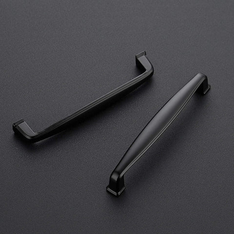 Close-up of 30 Pack 5 Inch Matte Black Cabinet Handles For Kitchen Cupboard And Drawer Pulls Hardware Center To Center 5 Inch Spacing