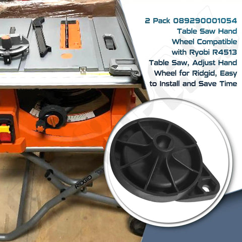 Two Pack Table Saw Hand Wheel Replacement Parts for Ridgid R4513 and Ryobi Saws Upgraded Dope Durable Blade Height Adjustment Handle