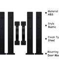Magnetic Decorative Garage Door Accents Kit With Faux Hinges And Handles Black Finish Easy Install For Steel Doors Includes Four Hinges And Two Handles Upgrades Curb Appeal With Dope Rustic Modern Look shown with material and style info