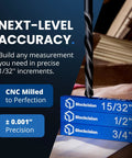 Pro Grade Aluminum Setup Blocks For Woodworking Speed Up Your Setup With Height Gauge Blocks, showing precision measurements.