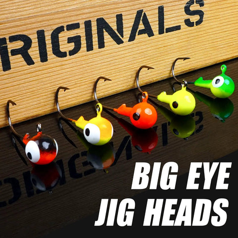 75 Piece Jig Head Hook Set With Assorted Round Jig Heads For Bass Crappie Trout Walleye Saltwater And Freshwater Fishing Tackle