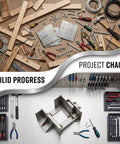 Heavy Duty 18 Gauge Hot Rolled Steel Plate Set Of 2 Weldable Low Carbon Metal Sheets surrounded by tools and wood on a workbench