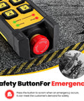 Wireless Crane Remote Control For Hoist And Truck 12V Four Button Industrial Crane Controller Emergency Safety Button