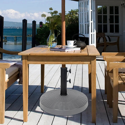 Beefy Heavy Duty Umbrella Base Tube For Outdoor Patio Umbrella Stand With Universal Pole Bracket Replacement Parts Metal Black