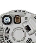 Close-up of New Ready To Roll Alternator For Chrysler 200 And Sebring 2.4L 2007-2014 Compatible Models, showing connection points.