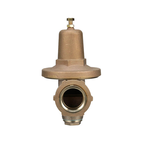 Front view of bronze Zurn Wilkins 2-600XL 2-inch pressure reducing valve with top adjustment screw