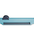 Manual Desktop Binding Punch For ProClick Spines, 6 Sheet Capacity, slim design, shown in blue with black handle, side view