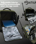 Go To Fishing Backpack Tackle Bag With Rod Holders And Built In Cooler 40L Capacity Insulated Pocket Rain Cover Four Tackle Trays