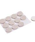 Round Self Adhesive Felt Furniture Pads For Floor Protection And Scratch Prevention Floor Saver Quiet Glide Under Furniture Legs 1 Inch Size Beige 32 Count Easy To Install arranged in grid