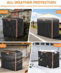 Custom Fit Waterproof Cover For SuperHandy Tugger Mobility Scooter GUO133-FBA shown in rain, dust, and snow protection.