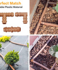 Drip Irrigation Fittings Kit For One Half Inch Tubing, 20 Pieces With Couplings, Tees, Elbows in garden setup
