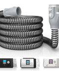 Climate-Line CPAP Hose For AirSense 10 And AirCurve 10 Devices, 6.5 ft long, black flexible tubing coil with connectors.