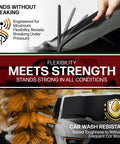 Flexible low-profile rubber antenna bend demonstration, highlighting the car wash resistance of the antenna for GMC Sierra 1500.