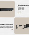 Close-up view of Aluminum Box Rail and soft-close rollers for Six Foot Sliding Barn Door Hardware Track Kit Aluminum Box Rail Wall Mount Interior Wooden Doors Supports Up To 130 Lbs Suitable Door Thickness One And Three Eighths Inch To One And Three Quarters Inch Easy Installation With Comprehensive Manual