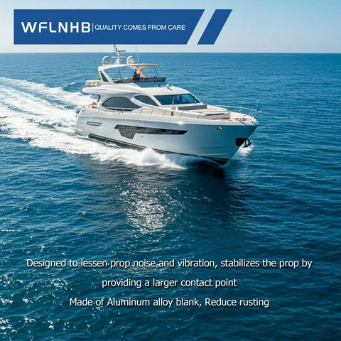 Luxury yacht sailing on ocean, highlighting Beefy Heavy Duty Trolling Motor Prop Nut Replacement For Motor Guide X3 X5 XI3 XI5 GFEL MG BK DP.