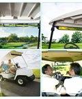 4 Panel Dope Wide Angle Rear View Mirror For Golf Carts Universal Fit For Yamaha Club Car EZGO with Adjustable Brackets