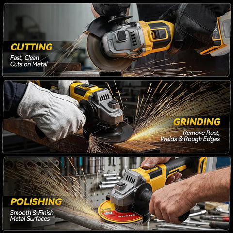 Badass Cordless Angle Grinder Compatible With DeWalt 20V Max Tool Only Beast Mode Power for cutting, grinding, and polishing metal.