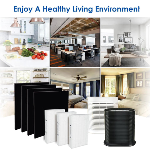 Replacement Filter Kit For Honeywell HPA300 Series Air Purifiers Includes Three H13 R Filters And Four Carbon Type A Filters