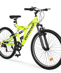 26 Inch Mountain Bike For Men And Women Of All Ages With 7 Speed Drivetrain, Aviation Grade High Carbon Steel Frame, side view