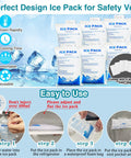 Instructions and ice packs for Cooling Safety Vest With 24 Ice Packs For Hot Weather Work