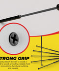 Size Ten Coarse Thread Drywall Screw With Sharp Point And Phillips Drive Two Bugle Head Black 6 Inch 1 Lb Pack Pro Grade