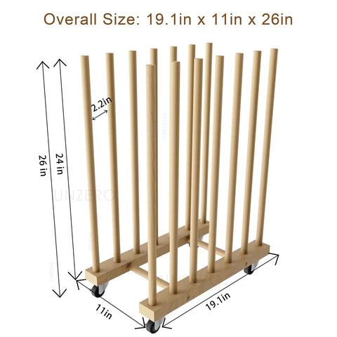 Rock Solid Beechwood Art Storage Rack With Locking Casters For Canvas Boards Frames And Drawing Panels Heavy Duty Studio Organizer Keeps Your Art Gear Tidy And Rolls Smoothly Right Wherever You Point It Today