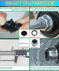 Parts of 4 Sets 3500 Lb Trailer Bearing Kit For 1-3/8 To 1-1/16 Inch Spindle Boat Trailer Axle EZ-Lube Ready Kit shown with measurements