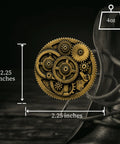Handcrafted 3d Steampunk Gear Pewter Belt Buckle For Men And Women, 2.25 inches, detailed gears design.