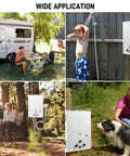 Propane Tankless Water Heater On The Go 4.21GPM 16L Portable Outdoor Gas Hot Water Heater for camping, shower, and pet use