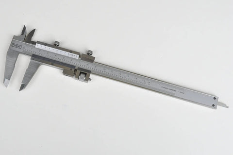 Vernier Caliper 0 To 6 Inch (0 To 150 Mm) Measuring Range Satin Chrome Stainless Steel shown diagonally on white background