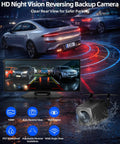 Car using HD night vision reversing backup camera display, part of 11.5 Inch Wireless Apple CarPlay Screen For Cars With Android Auto