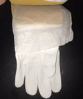 Top Grain Goatskin TIG Welding Glove With Glide Patch For Smooth Movement And Dexterity, Pro Grade Reinforced Thumb, Pearl White