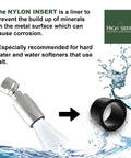 Lead-Free Metal Handheld Shower Head With No-Nonsense High-Pressure 2.0 GPM Spray, nickel finish shower head and nylon insert