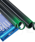 Beefed Up 120 Lb Garage Door Extension Springs, 25 Inches At Rest And 67 Inches Fully Extended, Double Loop Ends, Green Coated