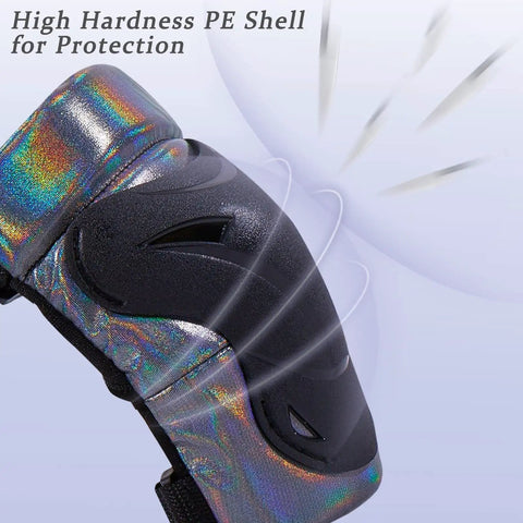 Pro Grade Knee Pads Elbow Pads And Wrist Guards Protective Gear Set For Skateboard And Roller Skating Durable PU Leather Shell