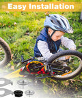 Child installing All In One Bike Axle Nuts And Safety Washers Kit 24 Pack M8, M9.5, M10 Sizes on kids bike wheel.