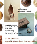 All-natural wooden beads and stones with bracelet, Geezon Davies wooden box, part of Bracelet Making Kit With 296 Beads, 10mm Natural Wooden Beads With Letters And Stone Beads, 16 Color Options, Easy DIY Jewelry Starter Kit For Adults, Great Birthday Gift Craft Project.