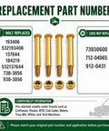 Quick Fix No Sweat Heavy Duty Deck Wheel Shoulder Bolts With Lock Nuts Solid Lawn Mower Repair part numbers and compatibility info