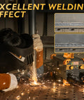 3 In 1 Gasless Flux Core MIG Welder 110V with LCD Display Inverter in action welding stainless steel